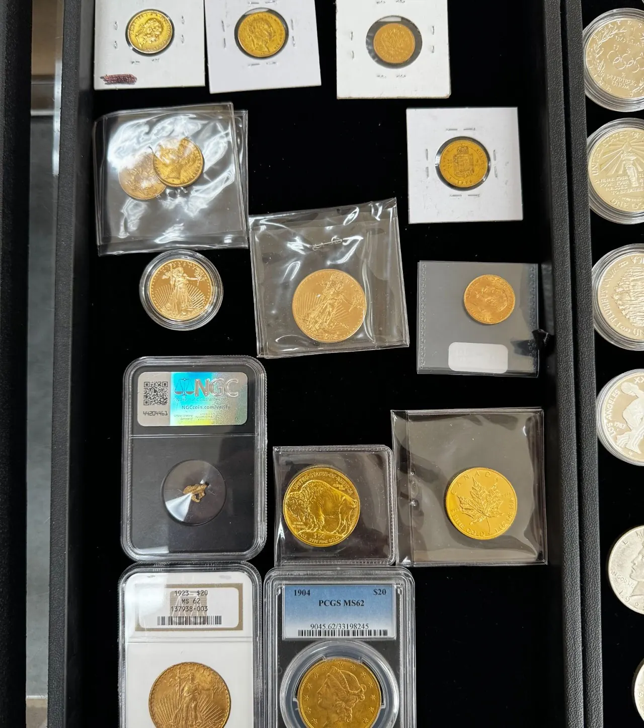 Coin display cases
