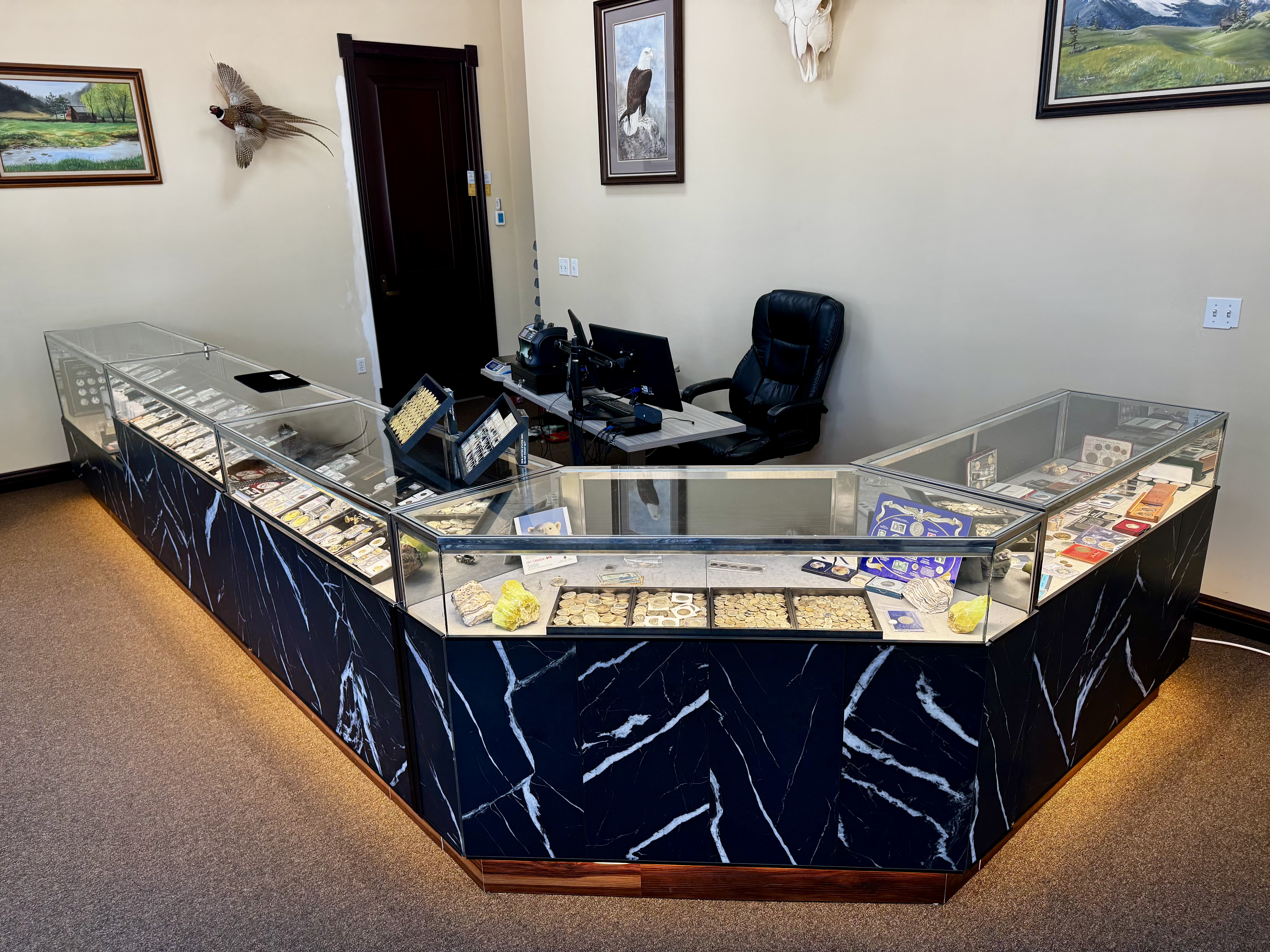 Parker Coin and Bullion office counter